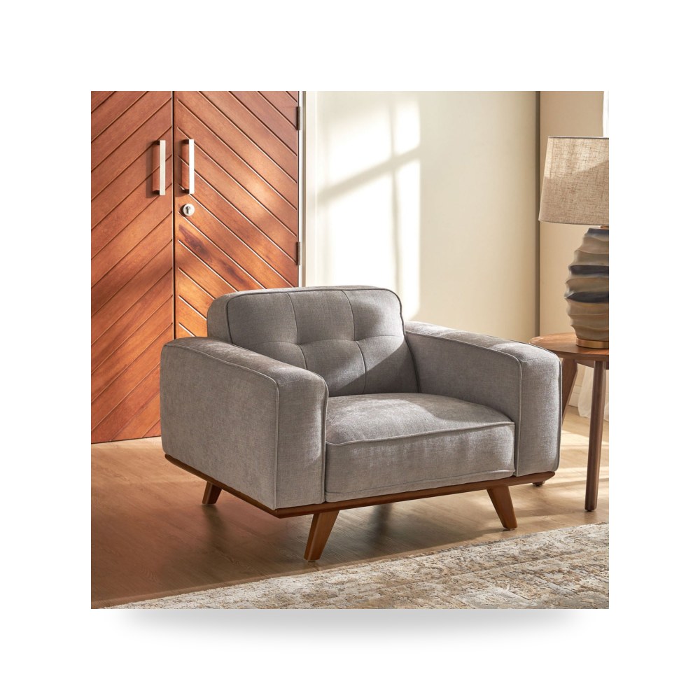 كرسي قطيفة رمادي 85×90 Royal Furniture