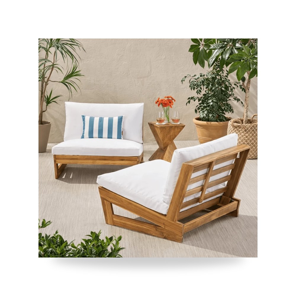 كرسي حدائق وجلسات خارجية - كرسي بني Royal Furniture موديل RF HJ247 - طراز RF-HJ247
