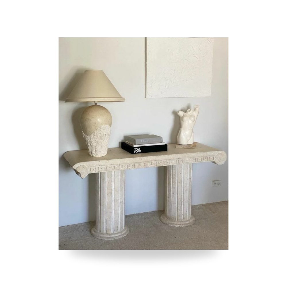طاولة كونسول وقهوة بيج مقاس 120×40 سم Royal Furniture
