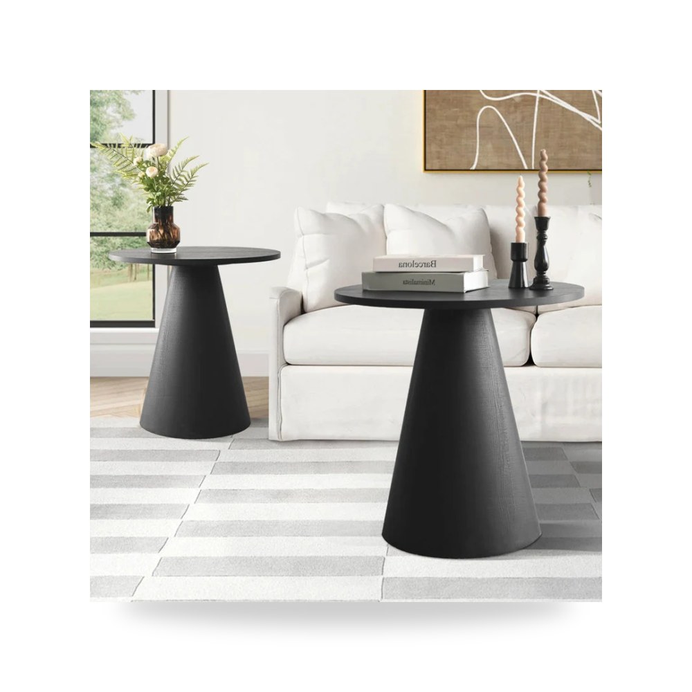 طاولة مدخل جانبية سطح أنيق مقاس 55×45 سم لون أسود Royal Furniture