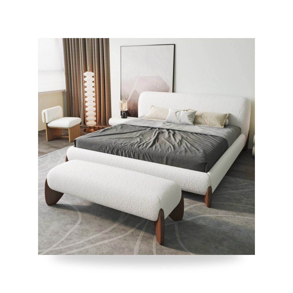 سرير نوم أبيض Royal Furniture موديل RF HJ156