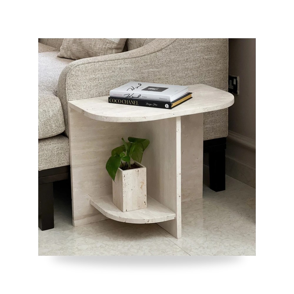 طاولة جانبية بيج 60×50 موديل RF-HJ112 Royal Furniture