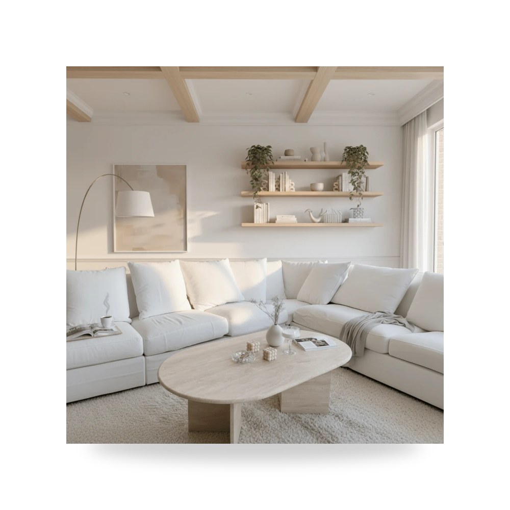 مرآة ديكور جدارية طاولة قهوة بيج 120×70 موديل RF-HJ101 Royal Furniture