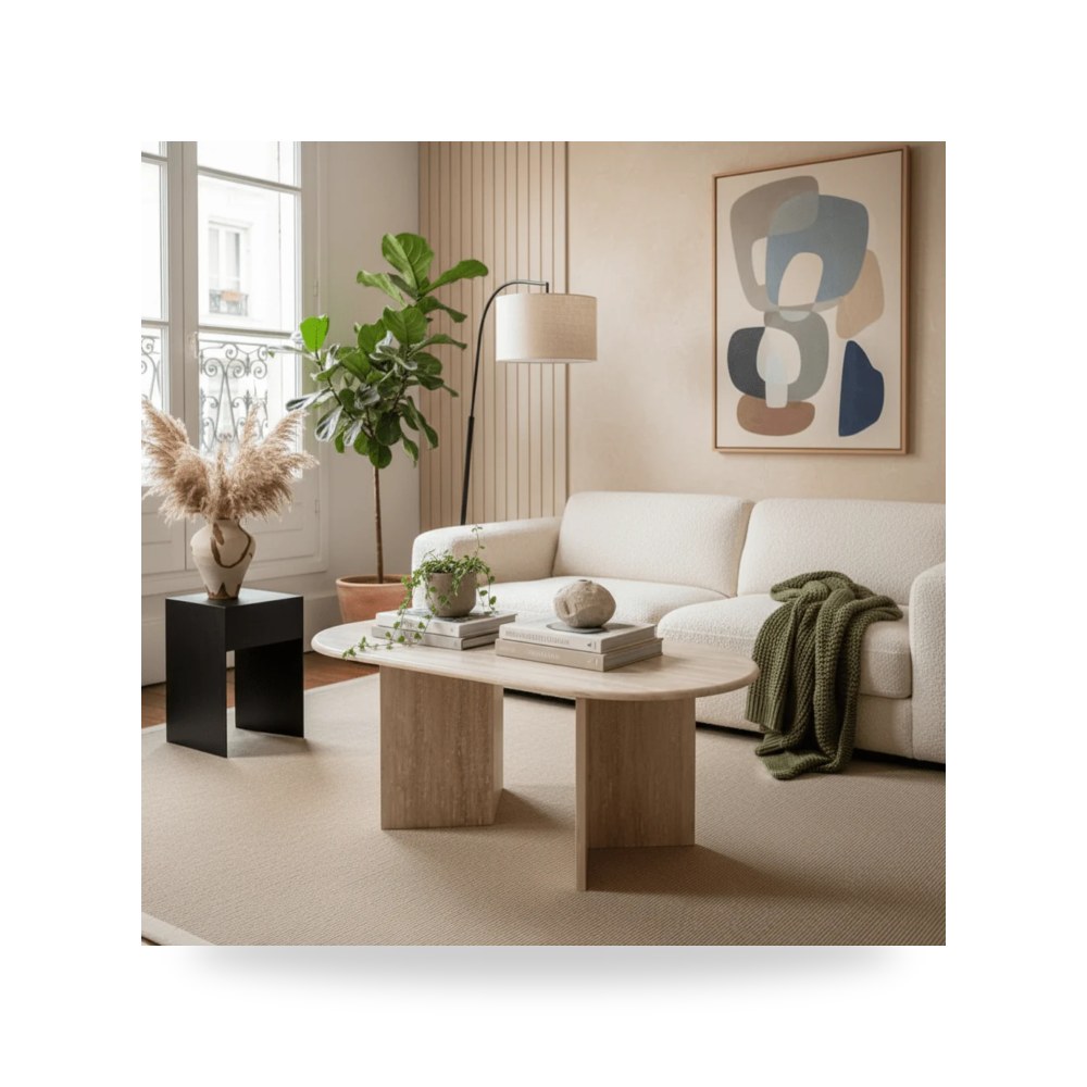 مرآة ديكور جدارية طاولة قهوة بيج Royal Furniture موديل RF HJ98 موديل RF-HJ98