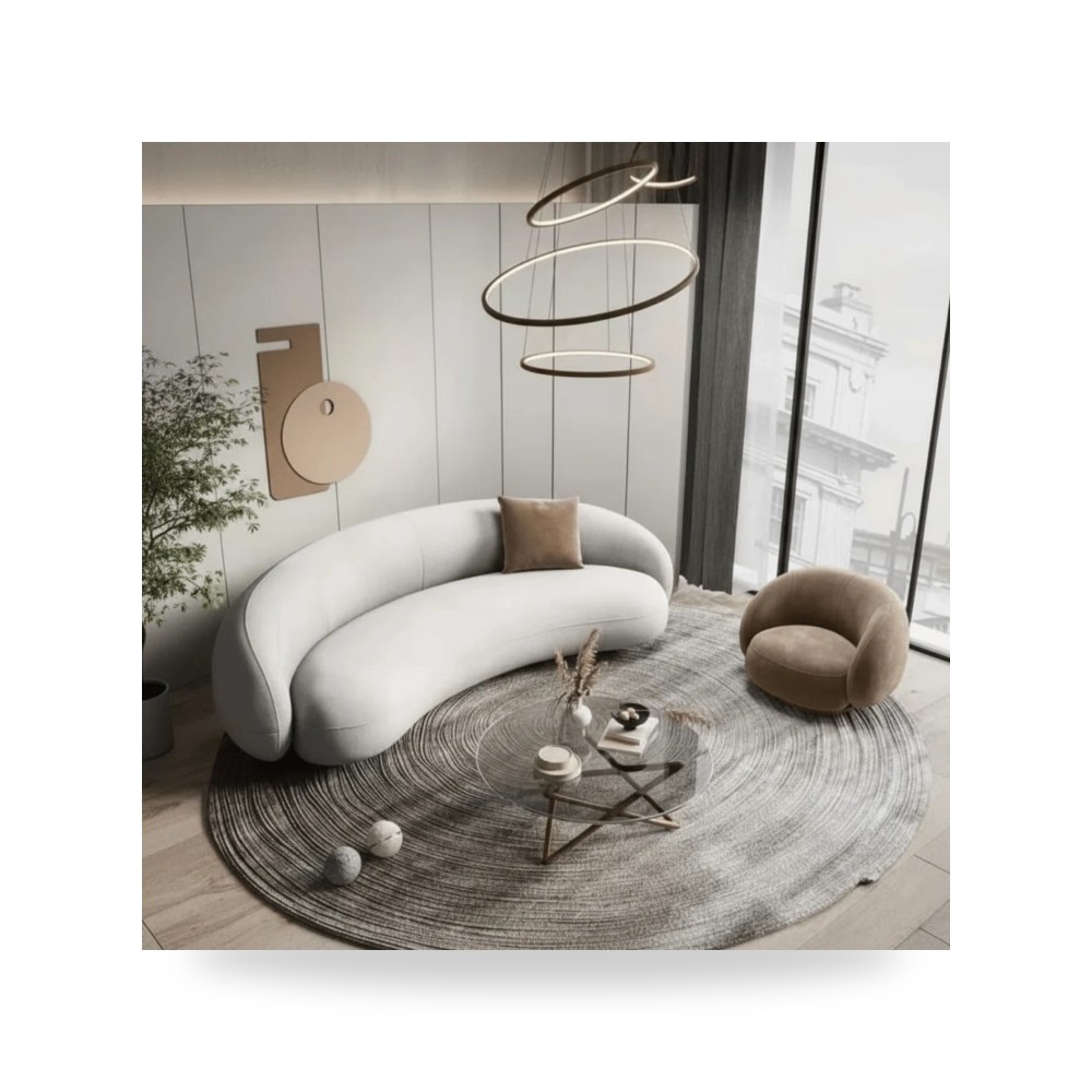 أريكة بني Royal Summit L Shape 220×90 Royal Furniture موديل RF-HJ55