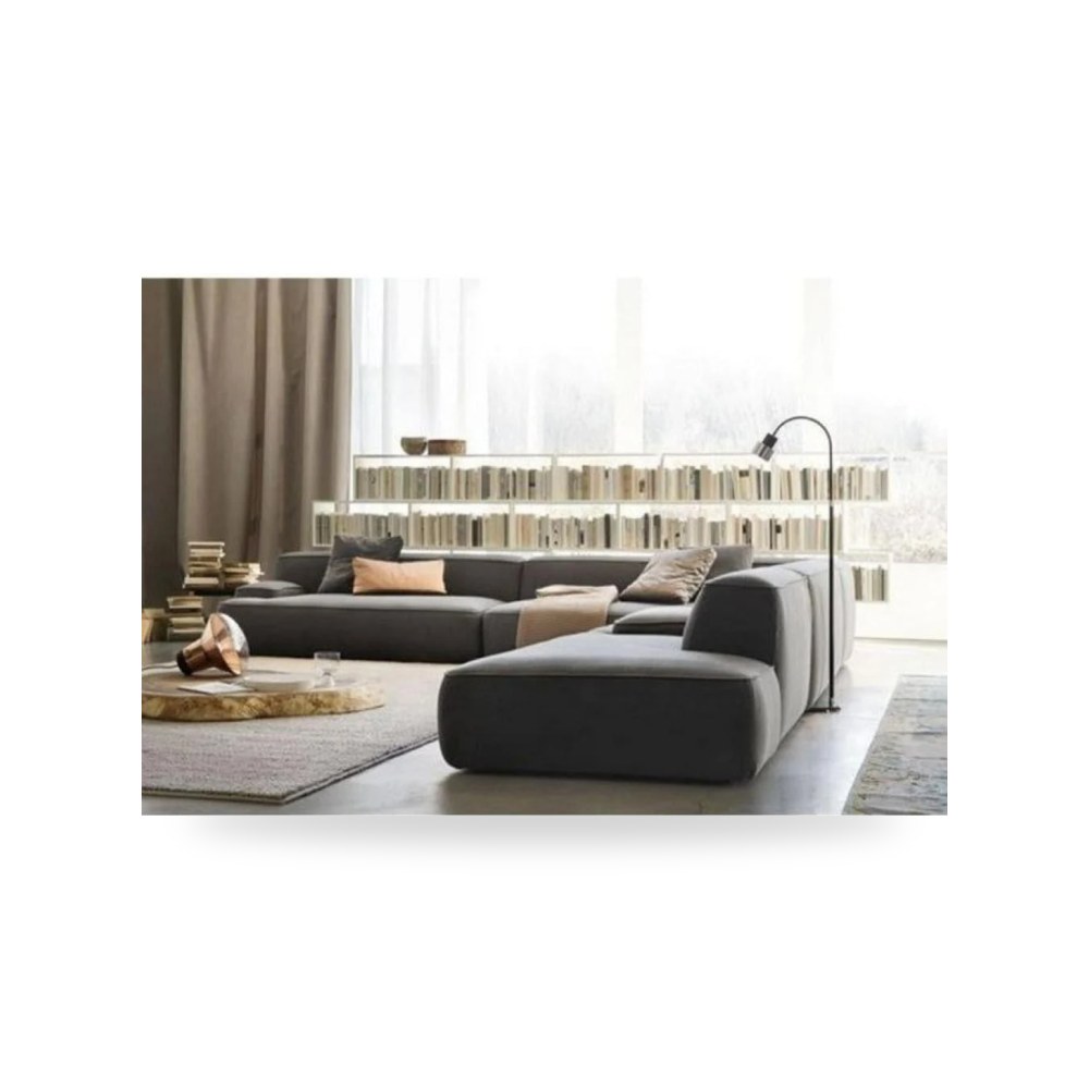 أريكة رمادي Royal Settee L Shape 300×300 Royal Furniture موديل RF-HJ54