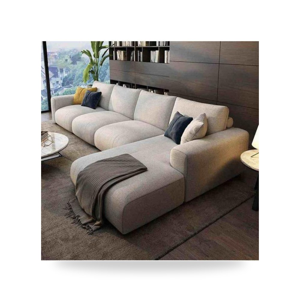 كنب زاوية أريكة مقطعية بيج Royal Furniture موديل RF-HJ47