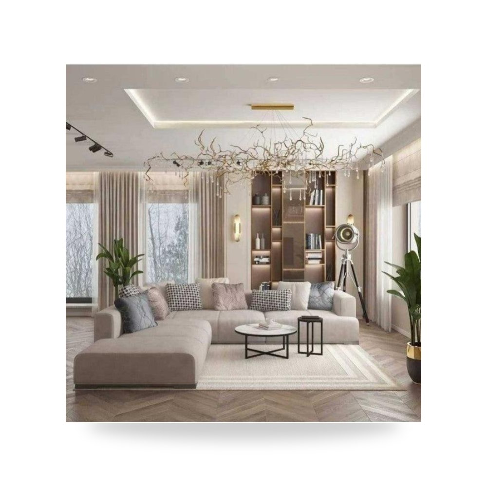 أريكة بيج 280×280 Royal Furniture موديل RF-HJ46