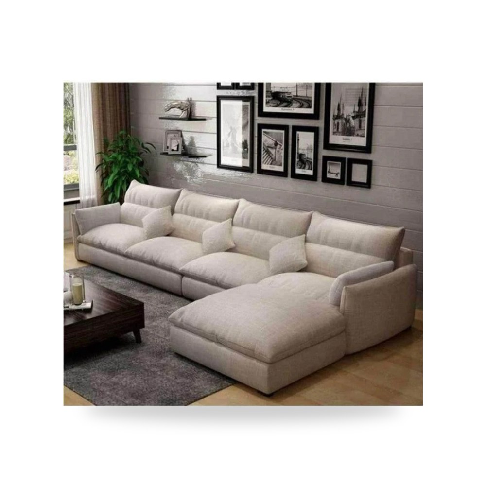 كنب زاوية أريكة مقطعية بيج Royal Furniture موديل RF-HJ42