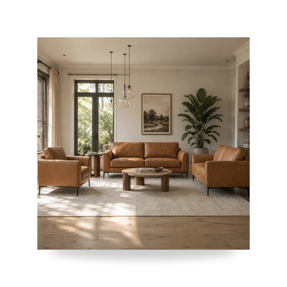 كراسي ومقاعد فاخرة - بني Dallas - طراز WHC043V-SET