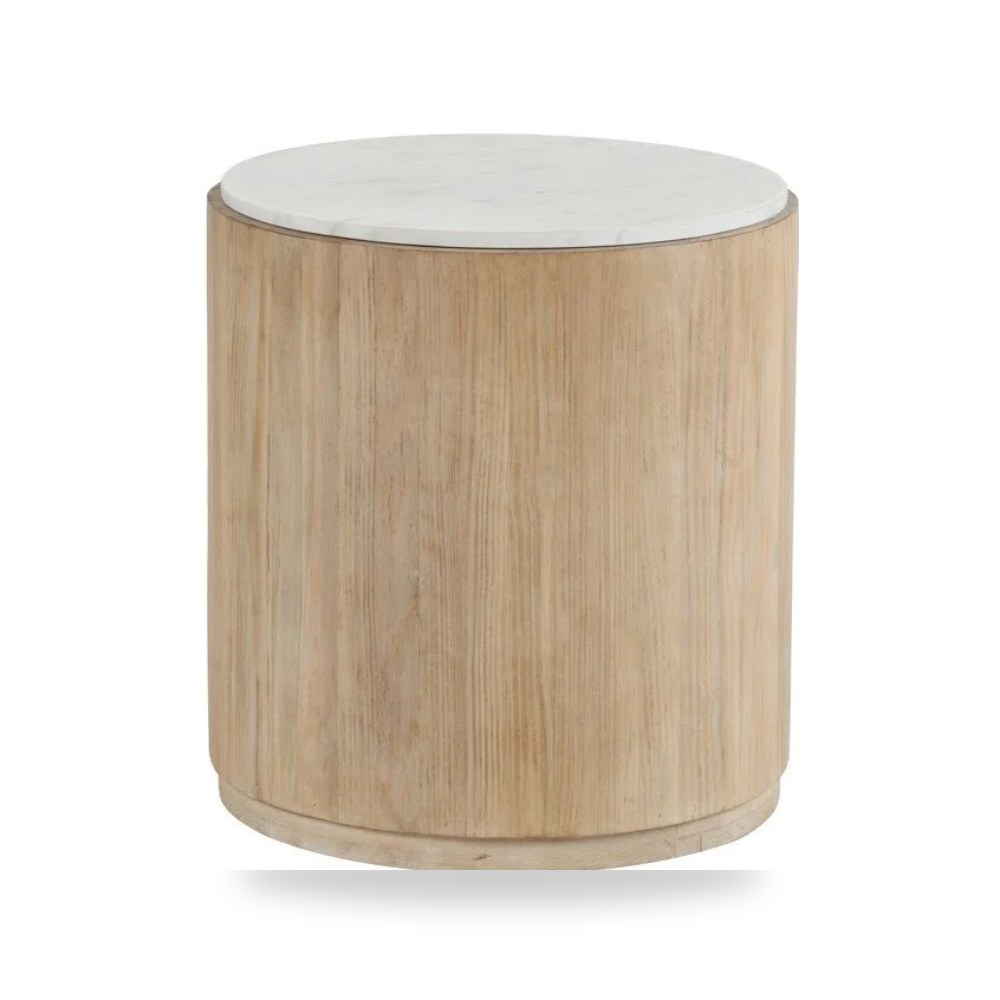 طاولة جانبية خشب Resilia Marble موديل KA7063