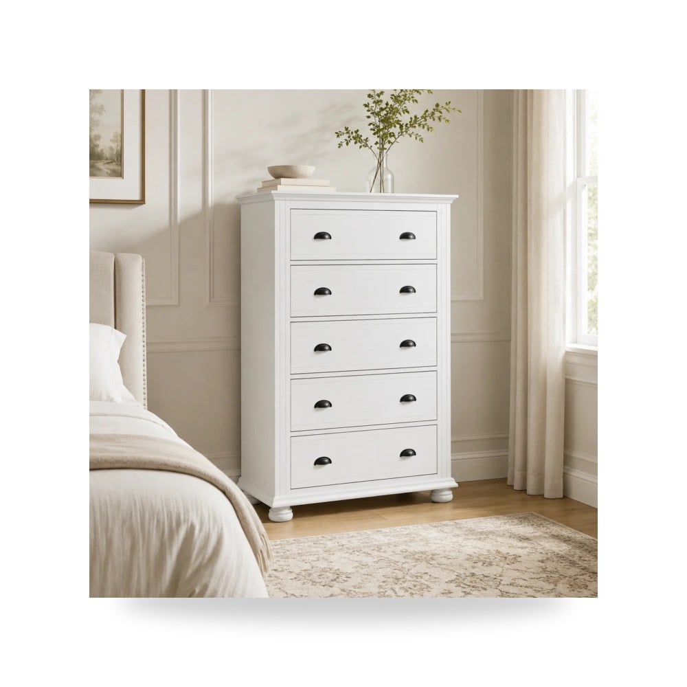 أثاث غرف نوم وأسرّة - أبيض Kona - طراز B-9340-7-CH