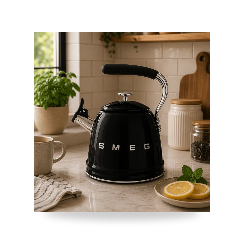 غلاية شاي ومياه كهربائية سميج Smeg موديل WKF01BL
