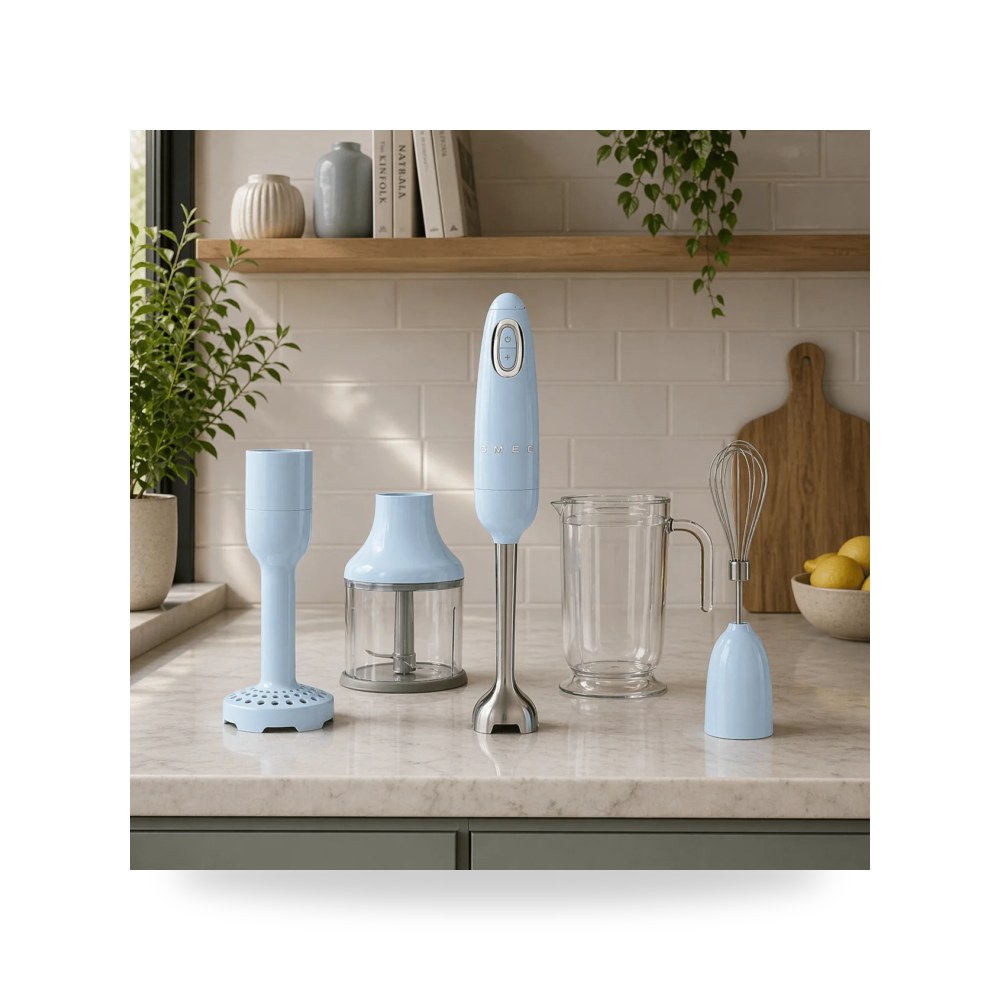 خلاط يدوي هاند بلندر متعدد الاستخدام سميج أزرق فاتح Smeg