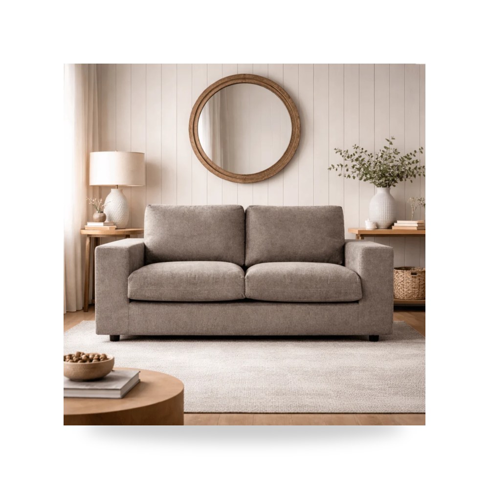 كراسي ومقاعد فاخرة - أريكة مقعدين بني Bresca - طراز R2270-001235