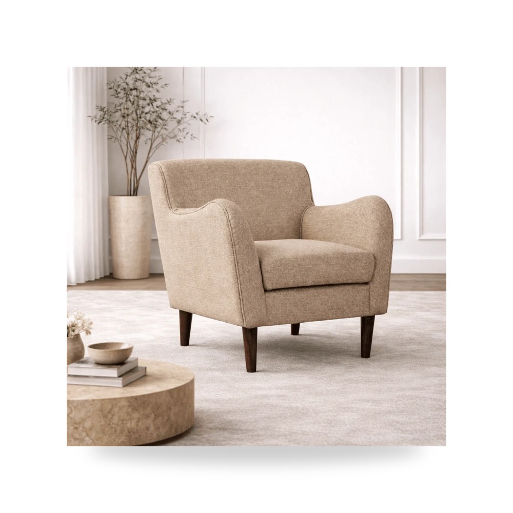 كرسي جلوس بتصميم أنيق - كرسي بني موديل R2270 001021 - طراز R2270-001021
