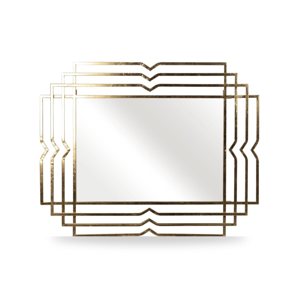 مرآة ديكور Metal 39" Rectangular , ذهبي Sagebrook Home موديل 14926