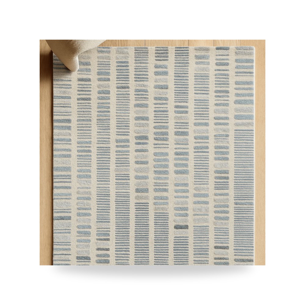 سجادة أرضية فاخرة فارم هاوس خيش مقلمة Farmhouse Stripe Jute لون أسود من روتس Roots