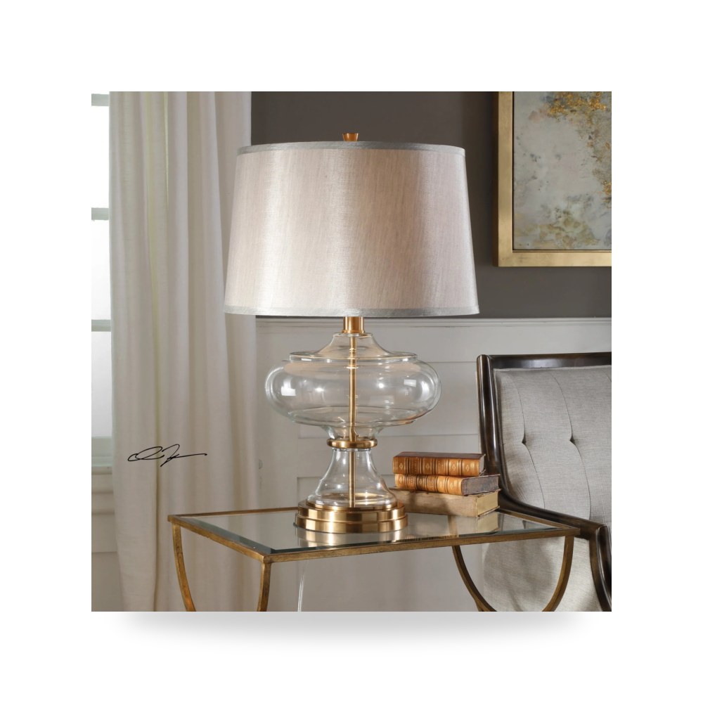 مصباح طاولة نحاس أصفر Jelani أترموست Uttermost