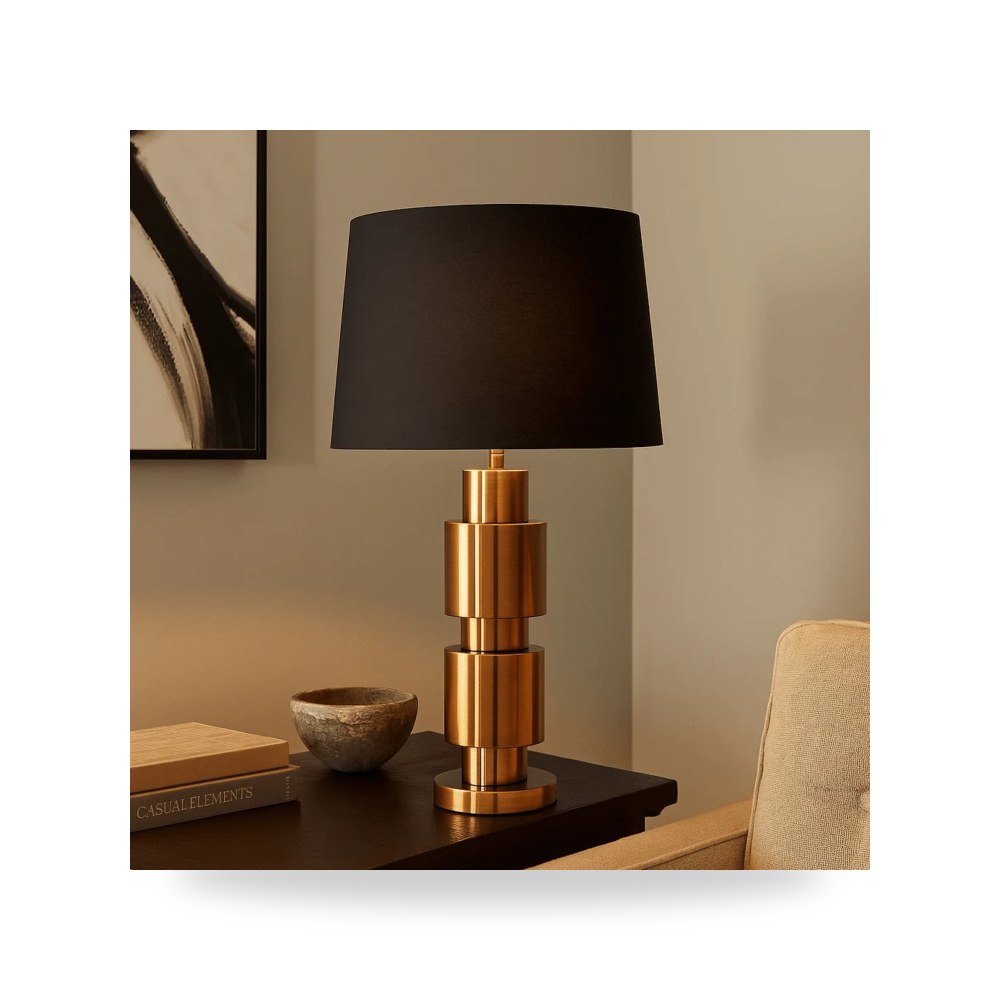 أباجورة طاولة ديكور METAL STACKED CYLINDER Sagebrook Home موديل 50519