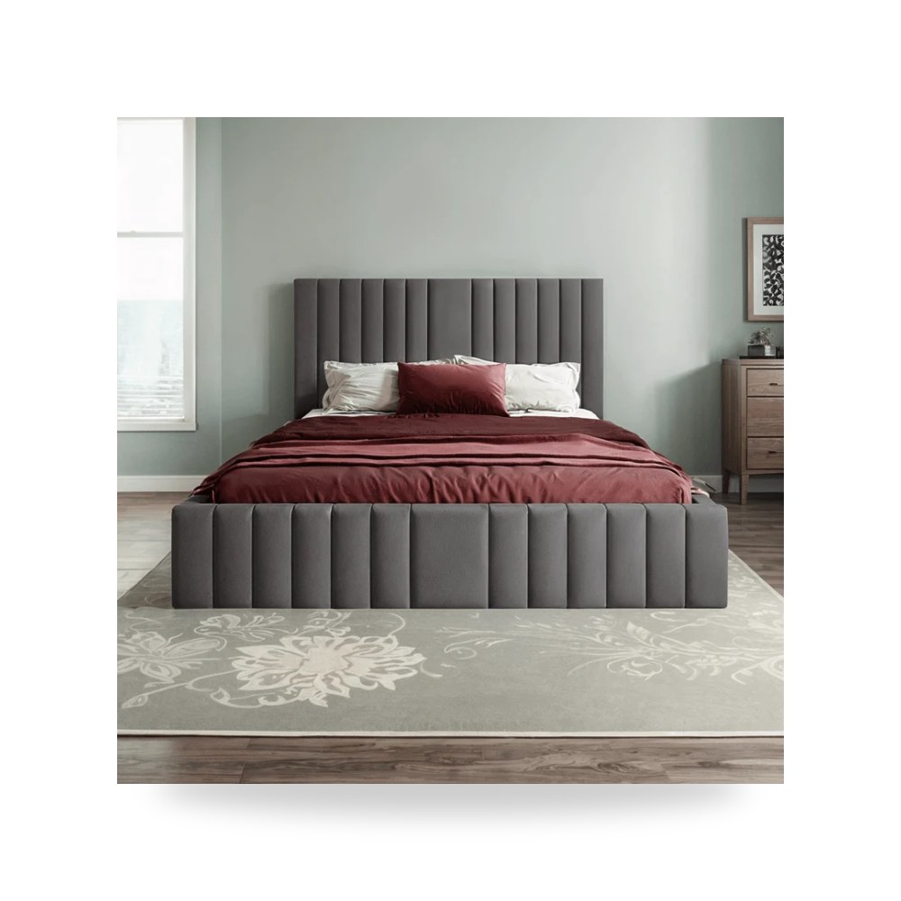 سرير نوم فاخر - سرير نوم رمادي Otath موديل OT BD 1089 - طراز OT-BD-1089