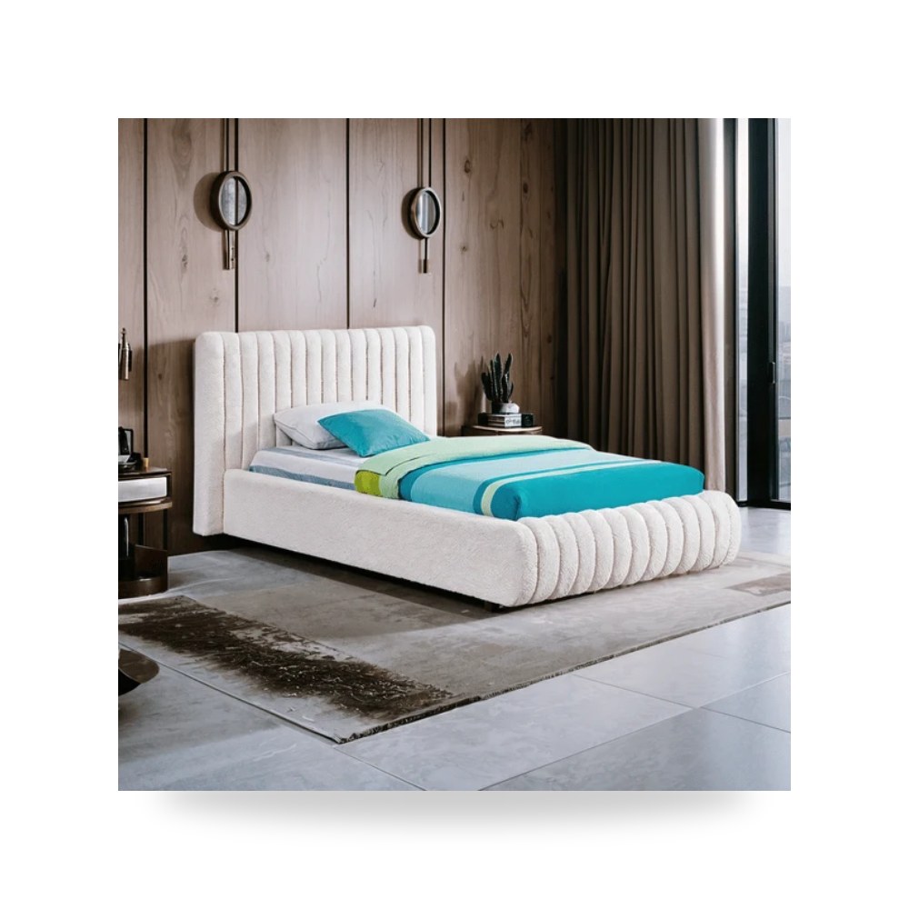 سرير نوم فاخر - سرير نوم أبيض Otath موديل OT BD 1030 - طراز OT-BD-1030