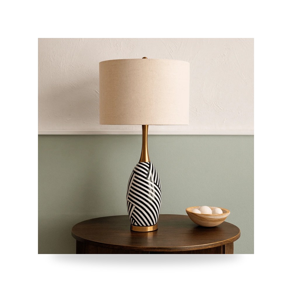 أباجورة إضاءة طاولة ومكتب CERAMIC أبيض Sagebrook Home