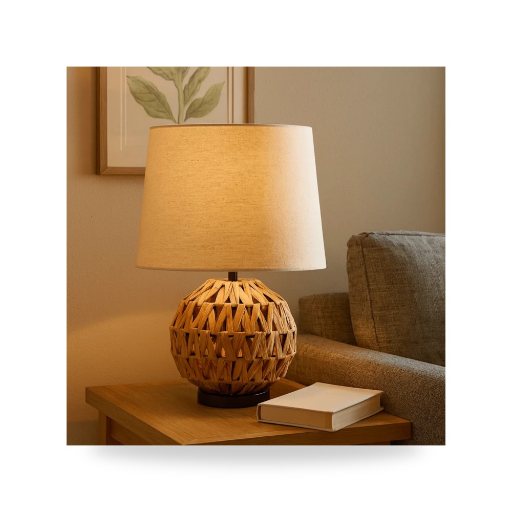 أباجورة طاولة ديكور RATTAN 25" PUMPKIN Sagebrook Home موديل 50684