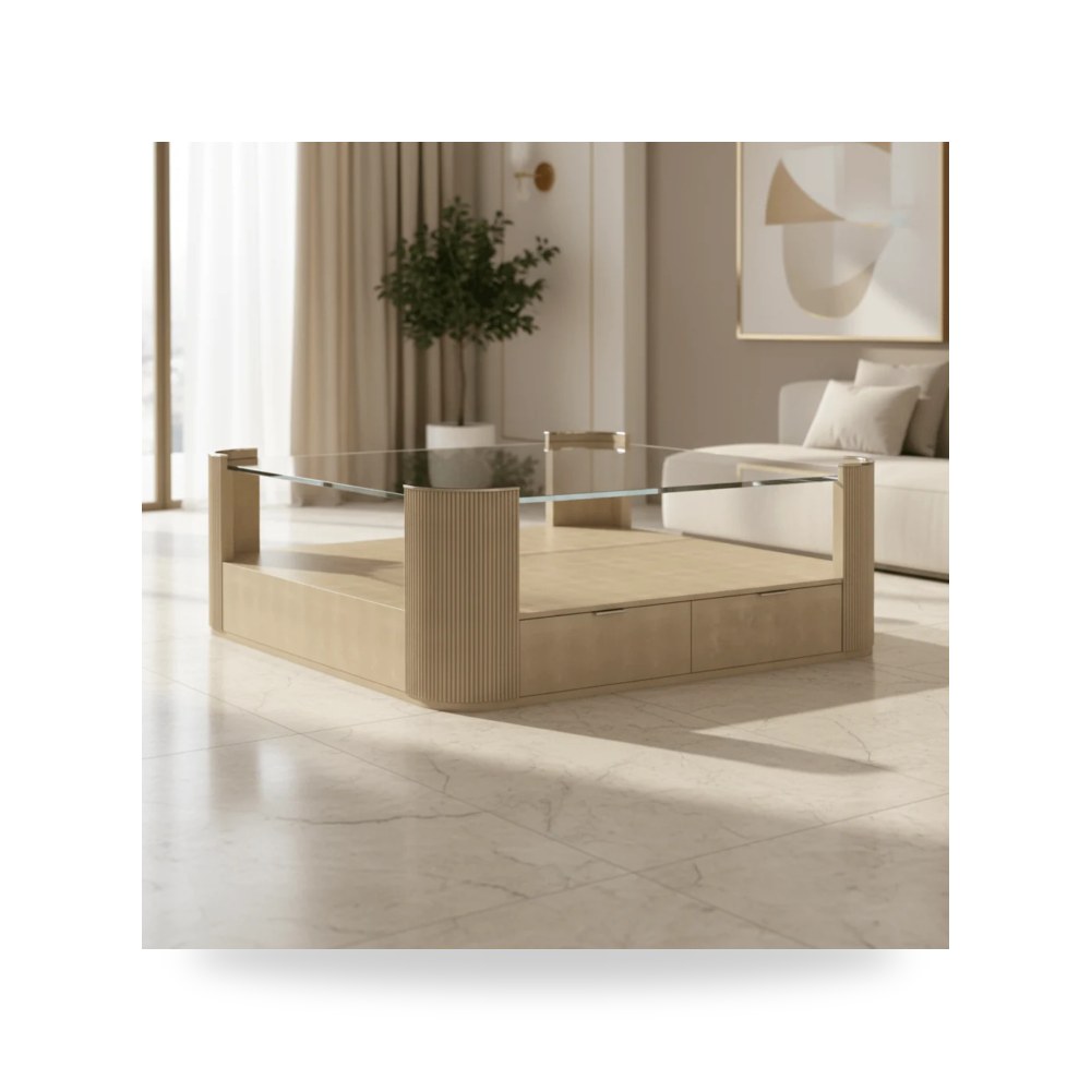 كراسي ومقاعد فاخرة - طاولة قهوة مربعات هندسية Caracole موديل CLA - طراز CLA-024-4015
