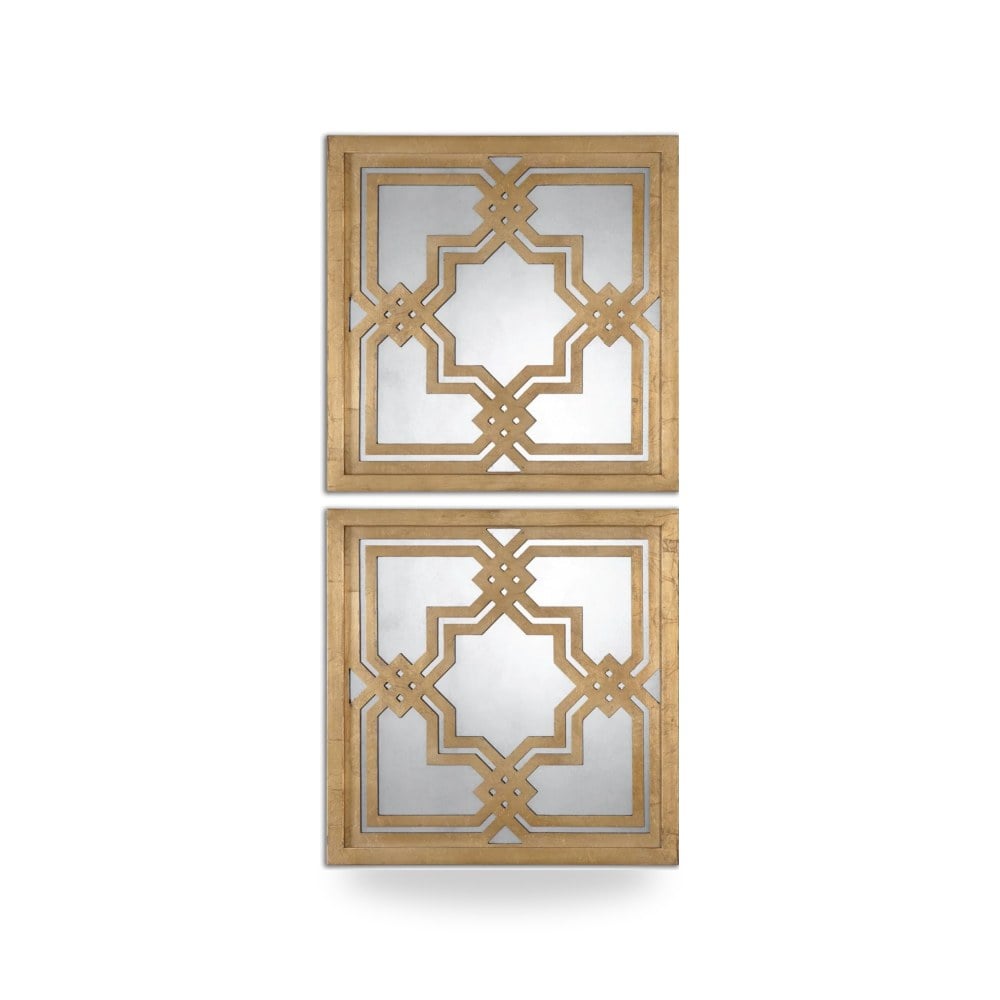 مرآة ديكور جدارية ديكور جداري مربعات هندسية Uttermost