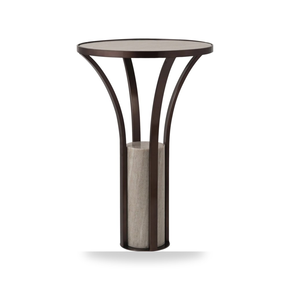 طاولة 24" ALFORD MARBLE TOP BRONZE Sagebrook Home موديل EV19167