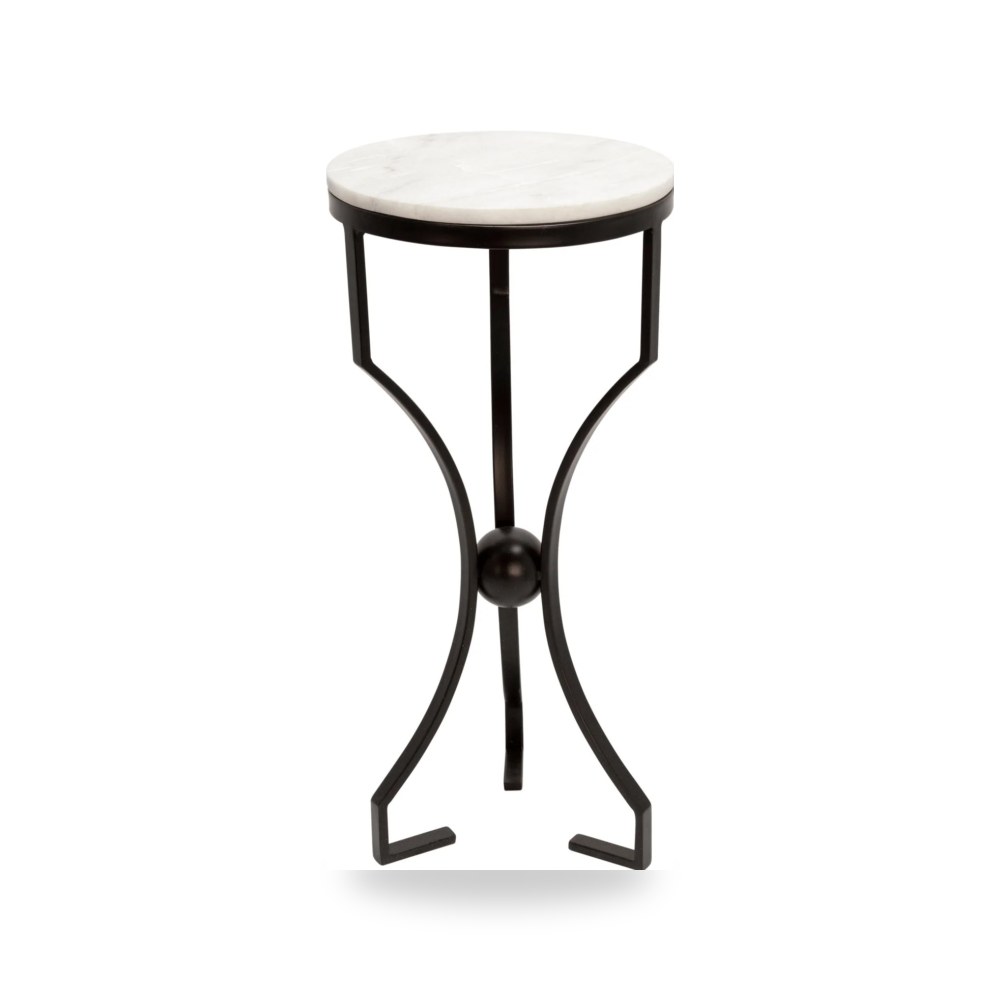 طاولة زجاج أسود METAL - MARBLE, HOURGLASS LEGS من ساج بروك هوم Sagebrook Home