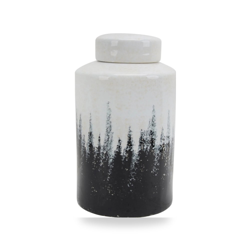 سيراميك أبيض Jar Gray - White Sagebrook موديل 13855-01 Sagebrook Home