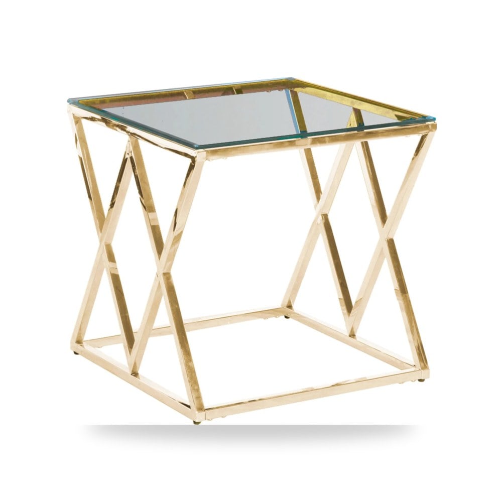 ستانلس ستيل فولاذ ذهبي SIDETABLE, KD من ساج بروك هوم Sagebrook Home