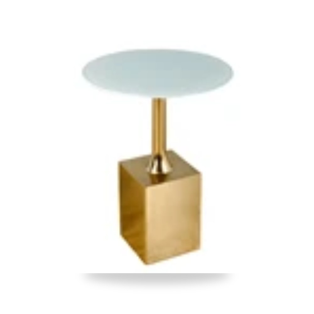 طاولة جانبية زجاج ذهبي METAL - GLASS Sagebrook Home موديل 15411