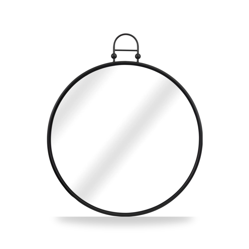 مرآة ديكور Metal, 31" Metal Hoop, Wb أسود Sagebrook Home