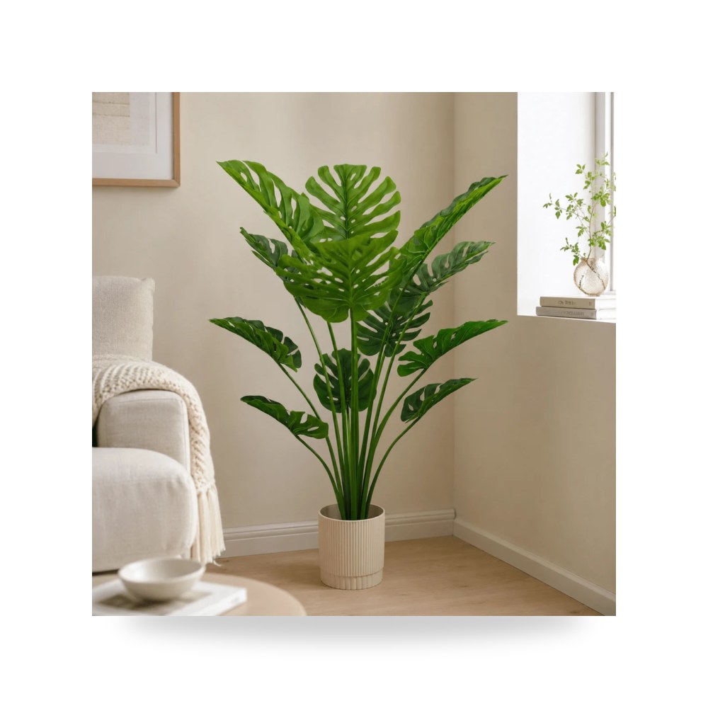 حوض زرع ونباتات ديكوري فاخر - نبات زينة صناعي موديل AO00120 - مقاس 30cm