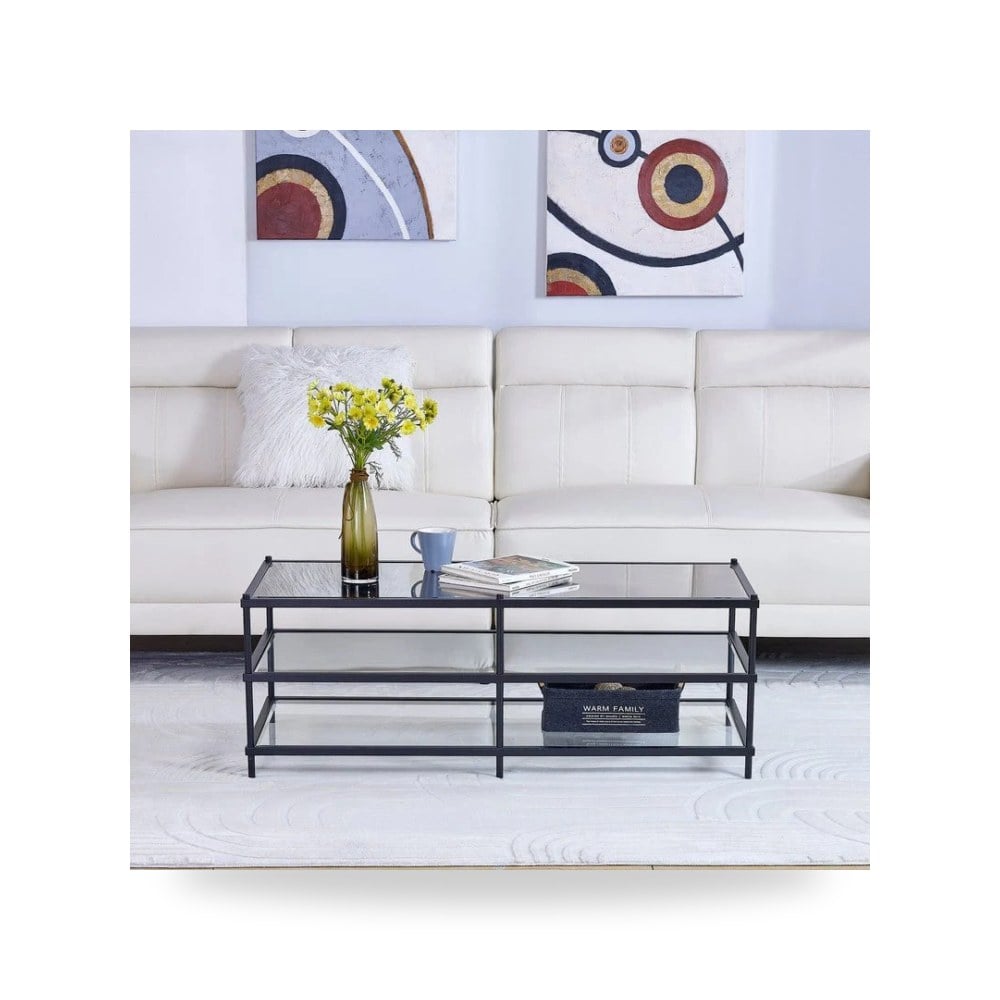 طاولة قهوة لغرفة المعيشة Luxe Metal أسود موديل CVFZR5292 Crestview