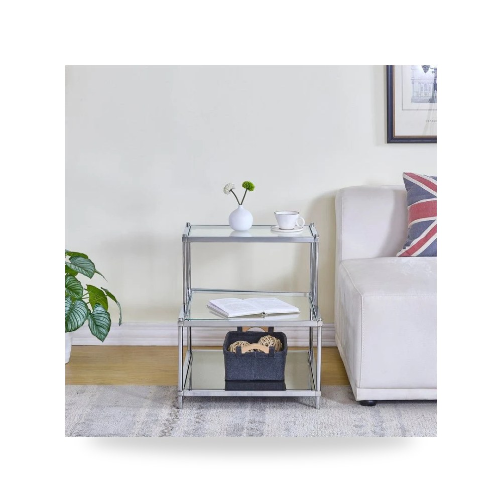 طاولة جانبية خدمة Luxe Chrome Metal موديل CVFZR5293 Crestview