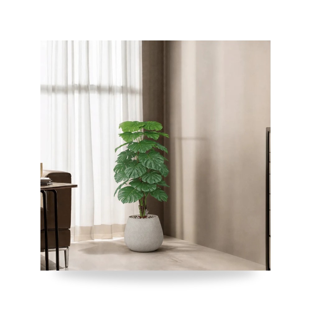 شجرة ألوكاسيا اصطناعية ديكورية فاخرة للمنزل والمكتب موديل RTR870532-w-GS لون رمادي مودرن