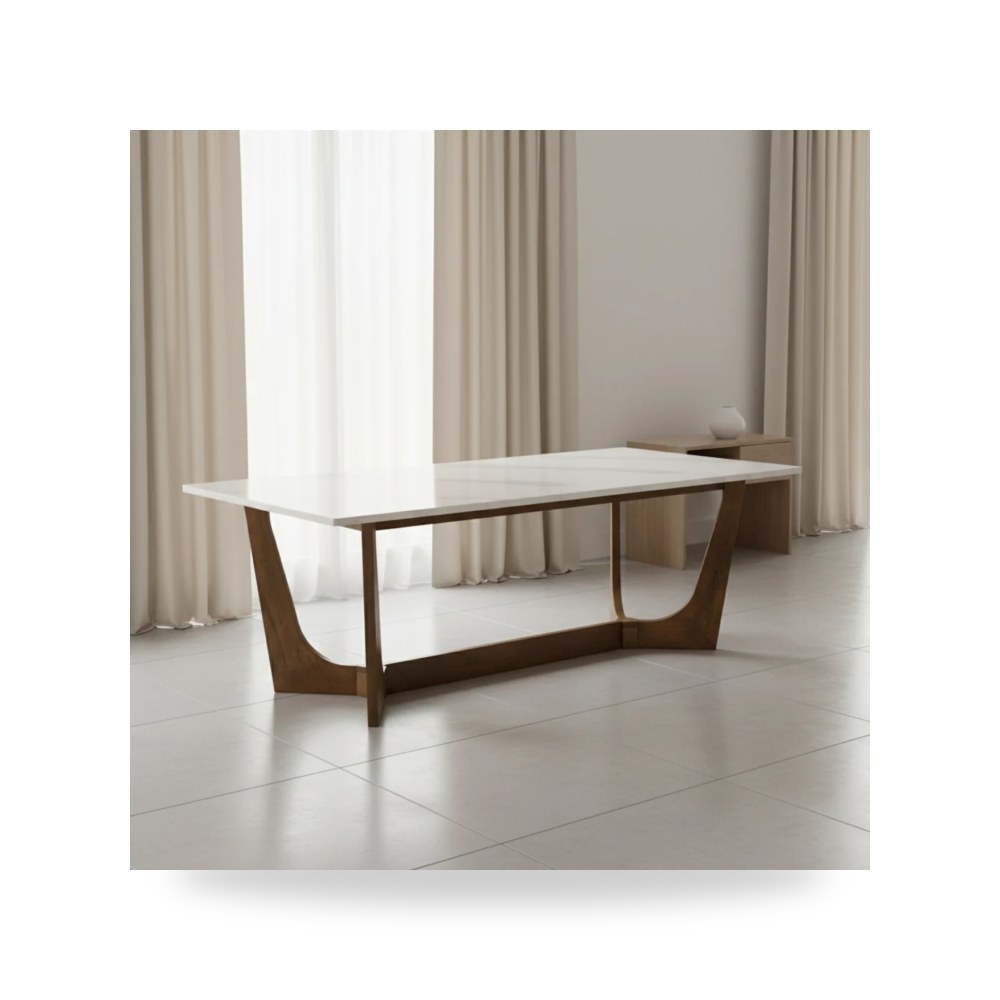 كرسي طعام فاخر - طاولة طعام أبيض Morgans Marble Seater