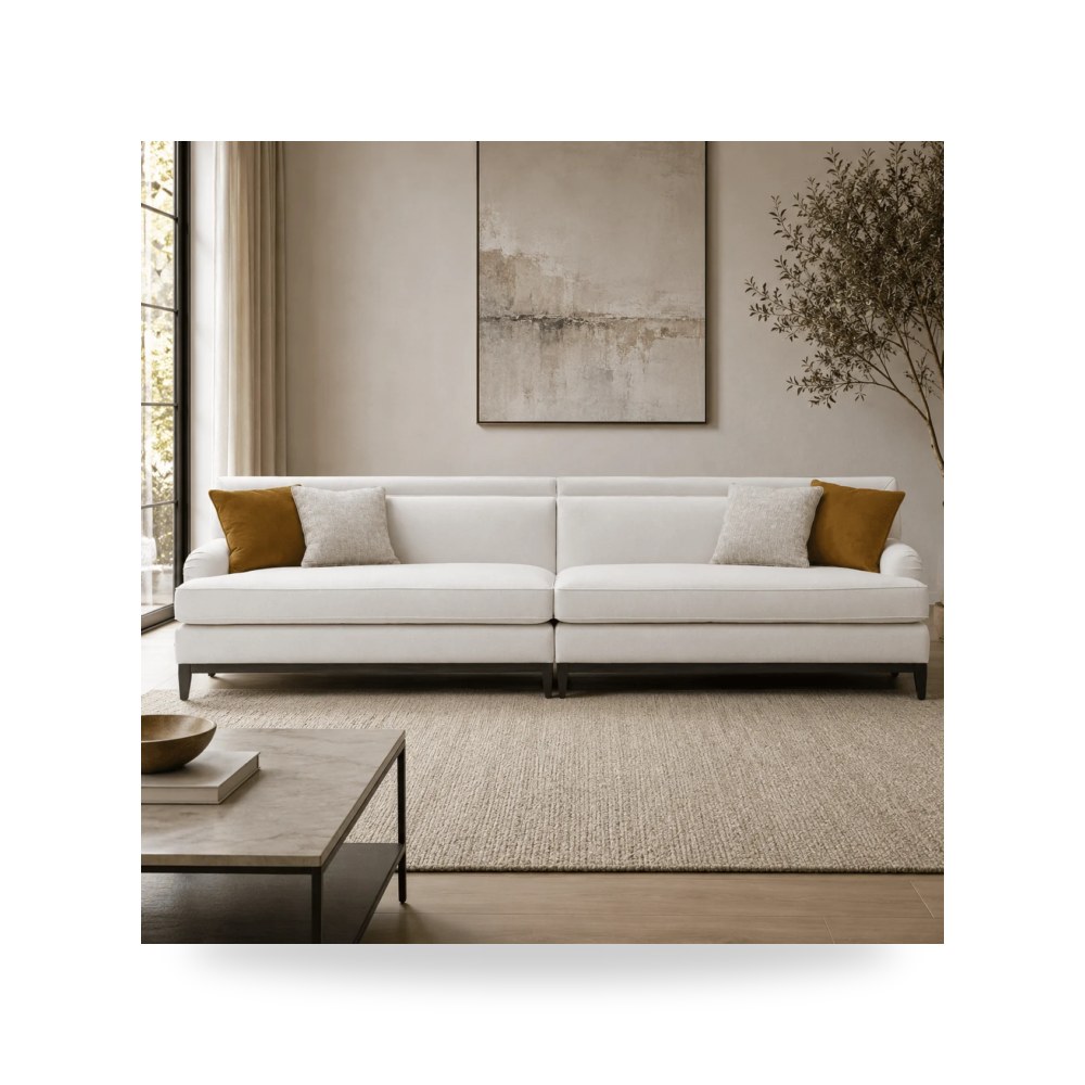 كنب وجلسات جلوس فاخرة - XL Sofas ذهبي - طراز ZHA1045-Brown