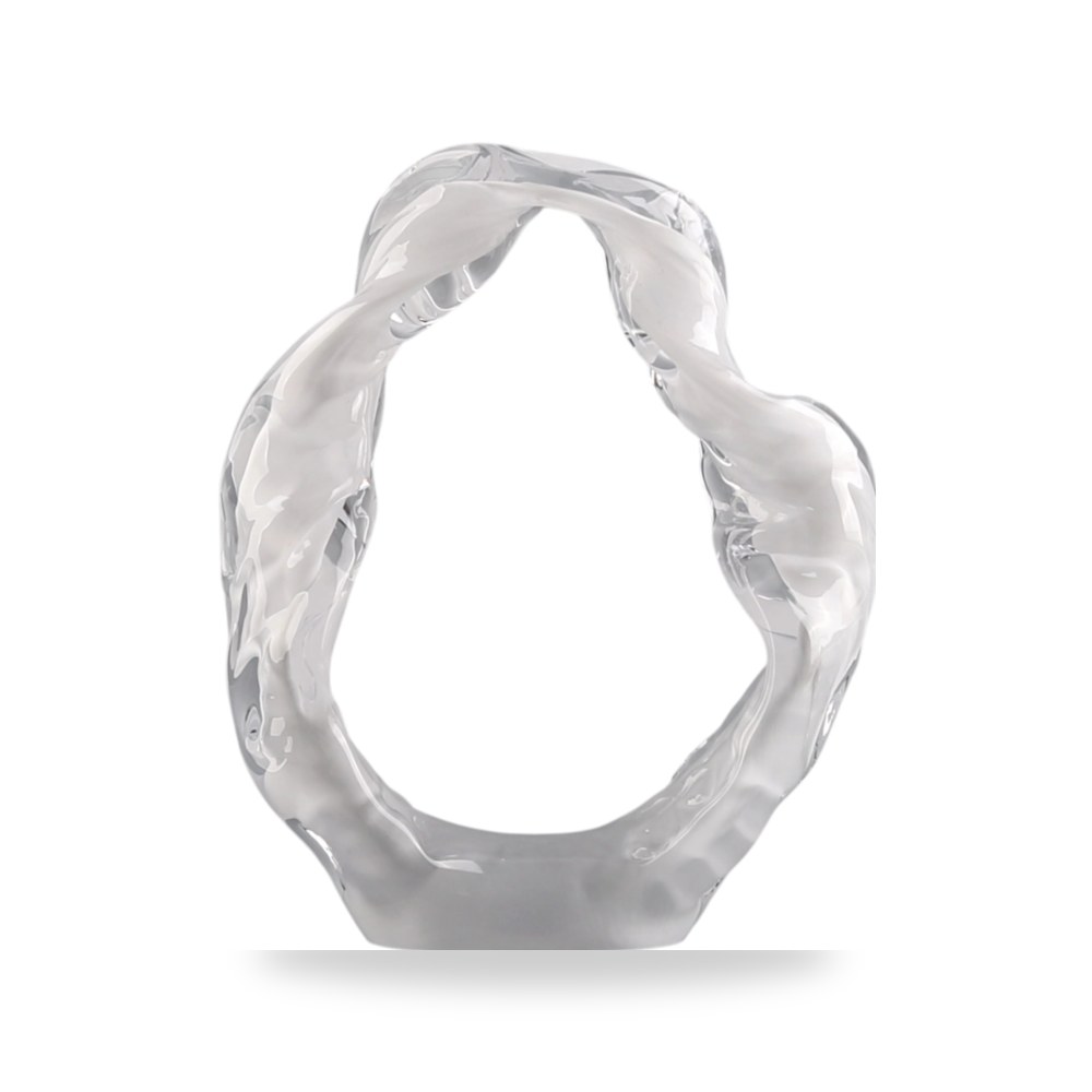 تحفة مجسم ديكور طاولة Sidon Glass أبيض Sagebrook Home موديل EV22766
