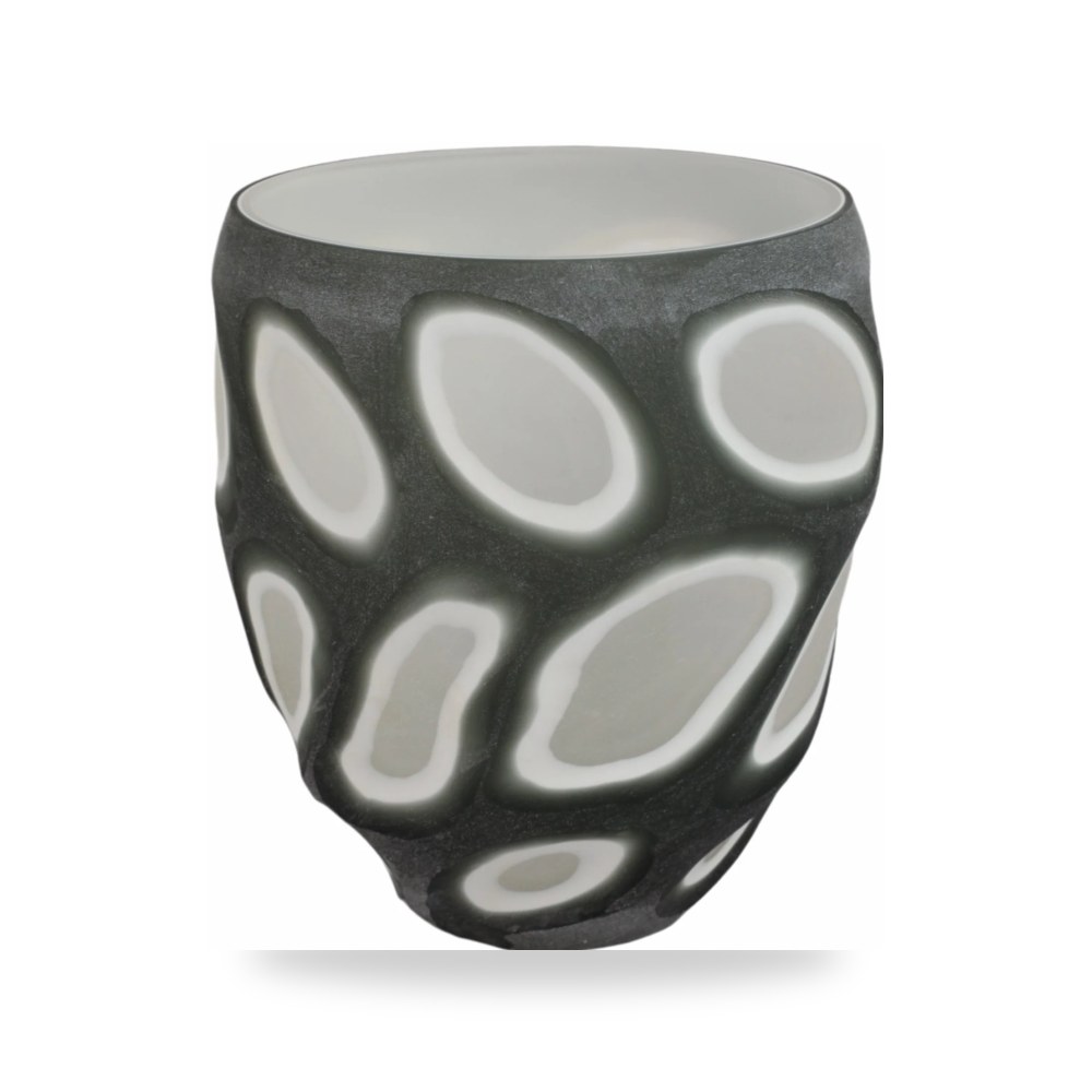 مزهرية فازة ديكور Havre Glass رمادي Sagebrook Home