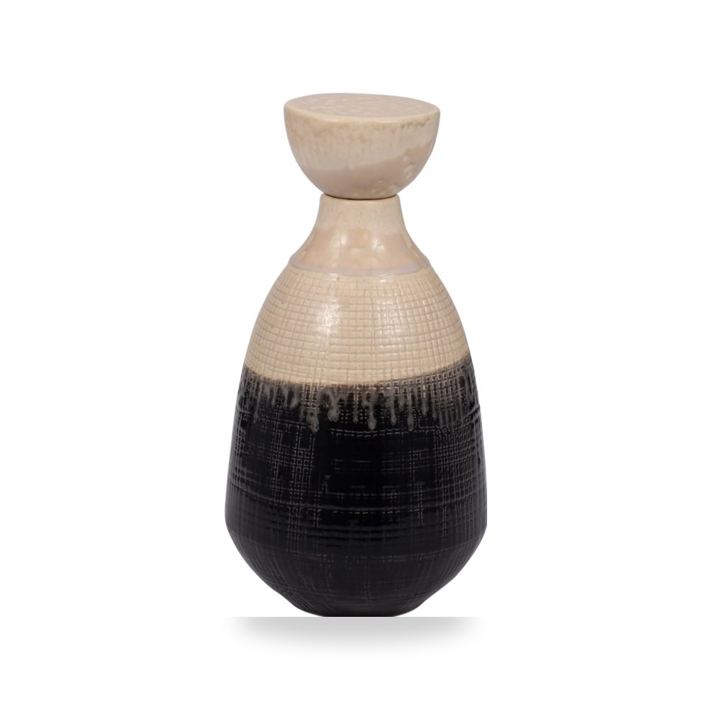 مزهرية فازة ديكور ALONDRA CERAMIC LIDDED Sagebrook Home