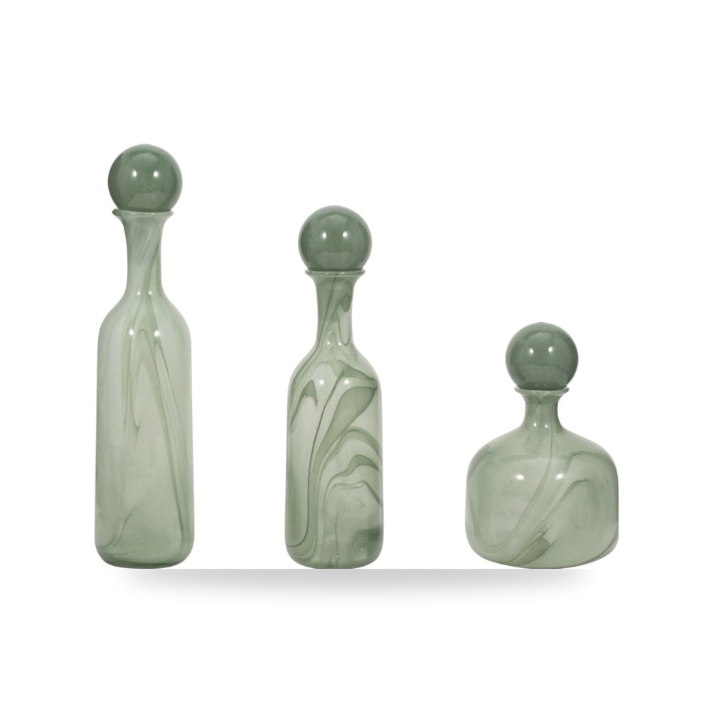 فازة زينة أخضر Sagebrook Home موديل EV19452