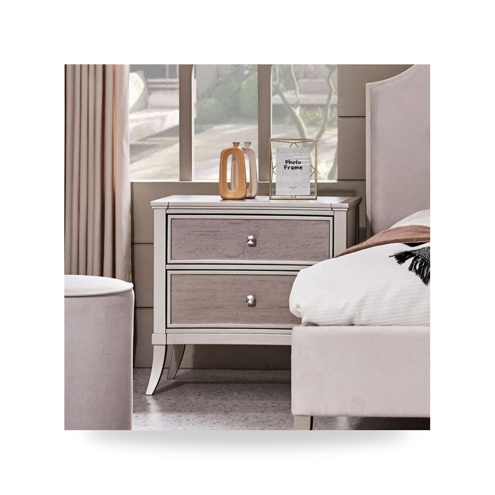 وحدة أدراج وكومودينة غرف نوم - ELISORA NIGHTSTAND - طراز GF-858-NTS