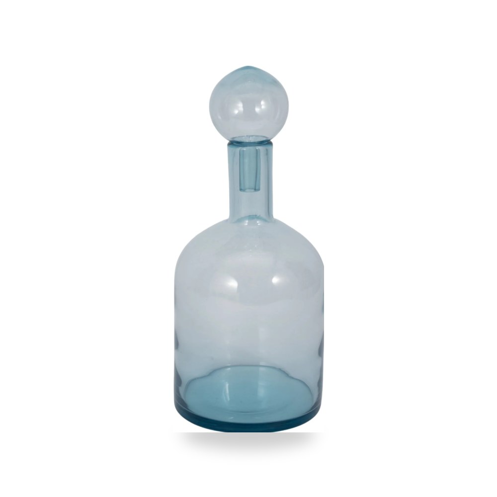 أضواء ديكورية - إضاءة زجاج أزرق Bottle Stopper, Sagebrook - من Sagebrook Home