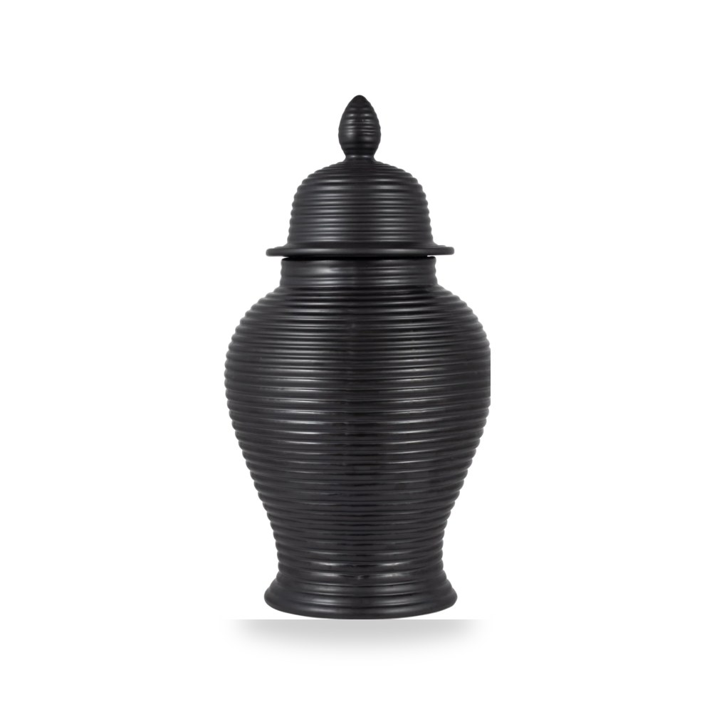 سرير نوم فاخر - سرير سيراميك أسود TEMPLE JAR, Sagebrook - من Sagebrook Home