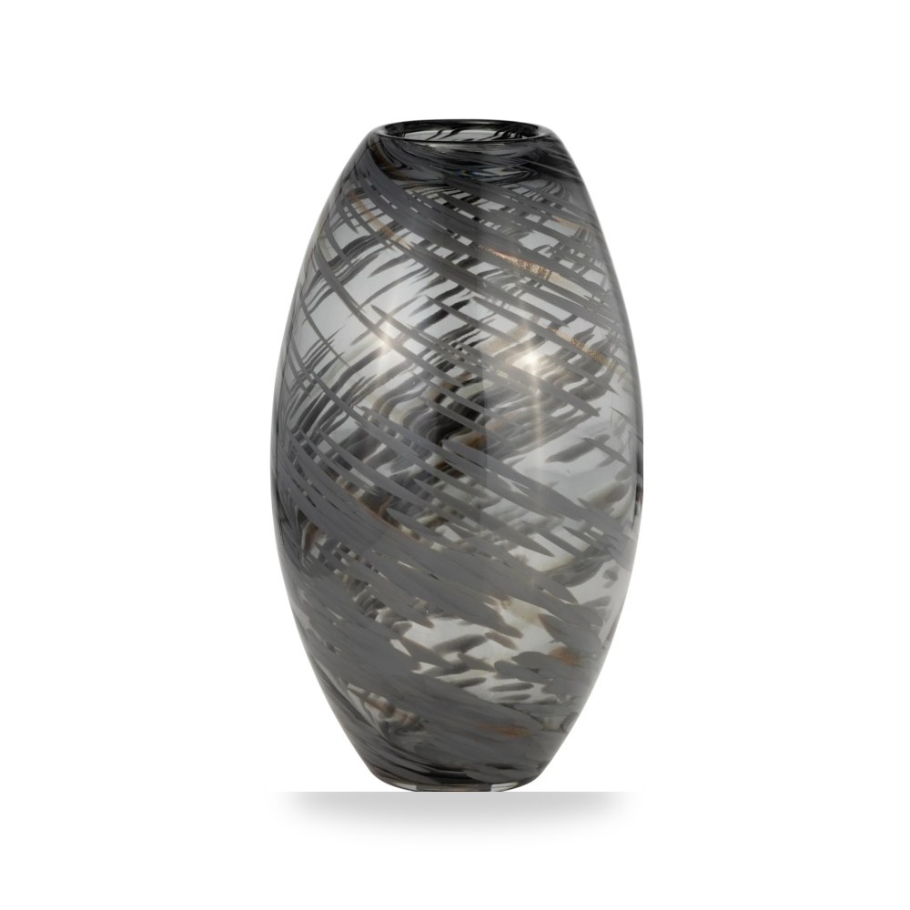 زجاج أسود SWIRL VASE, Sagebrook موديل 17980-01 Sagebrook Home
